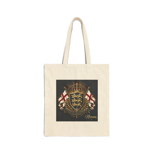 Norvane British Crest Tote Bag – St George Flag Heritage Shield Design Bags Printify Natural 15" x 16" 