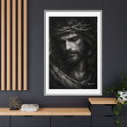 Norvane Crown of Sorrow Jesus Canvas Print – Black & White Christian Wall Art Canvas Printify 