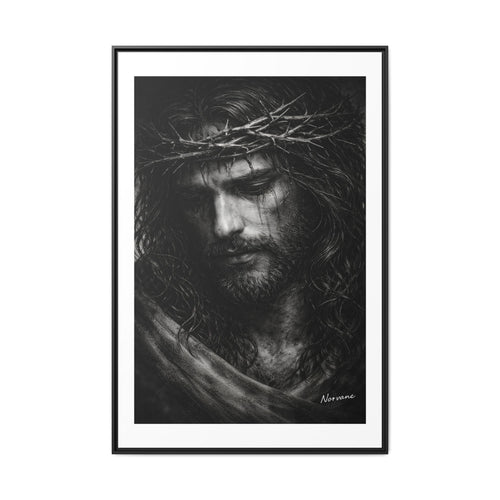 Norvane Crown of Sorrow Jesus Canvas Print – Black & White Christian Wall Art Canvas Printify 40" x 60" (Vertical) 1.25" Black