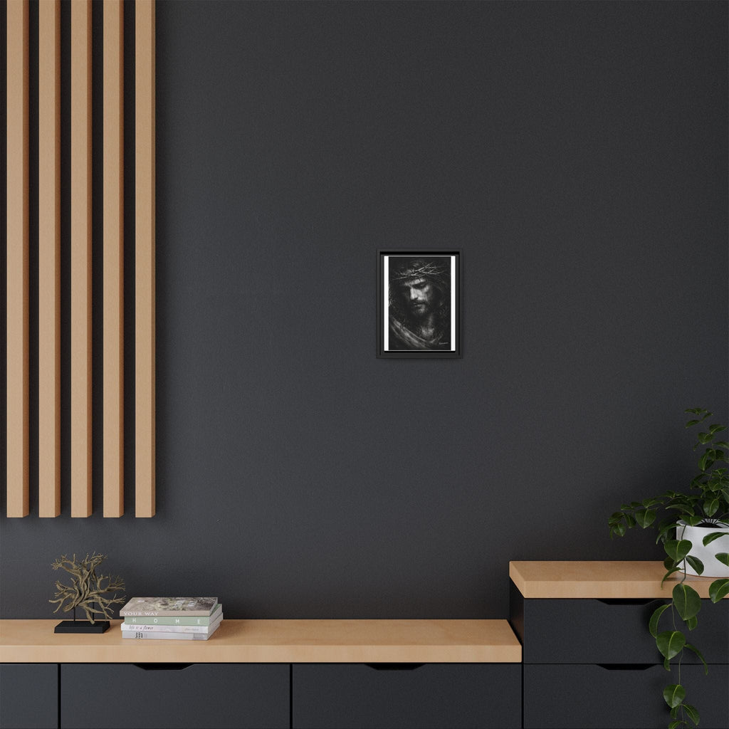 Norvane Crown of Sorrow Jesus Canvas Print – Black & White Christian Wall Art Canvas Printify 