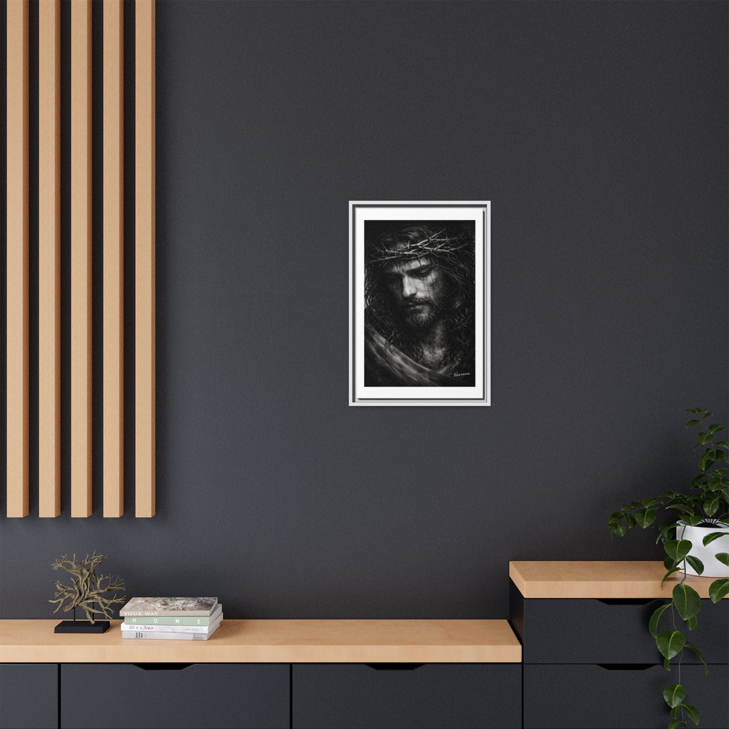 Norvane Crown of Sorrow Jesus Canvas Print – Black & White Christian Wall Art Canvas Printify 