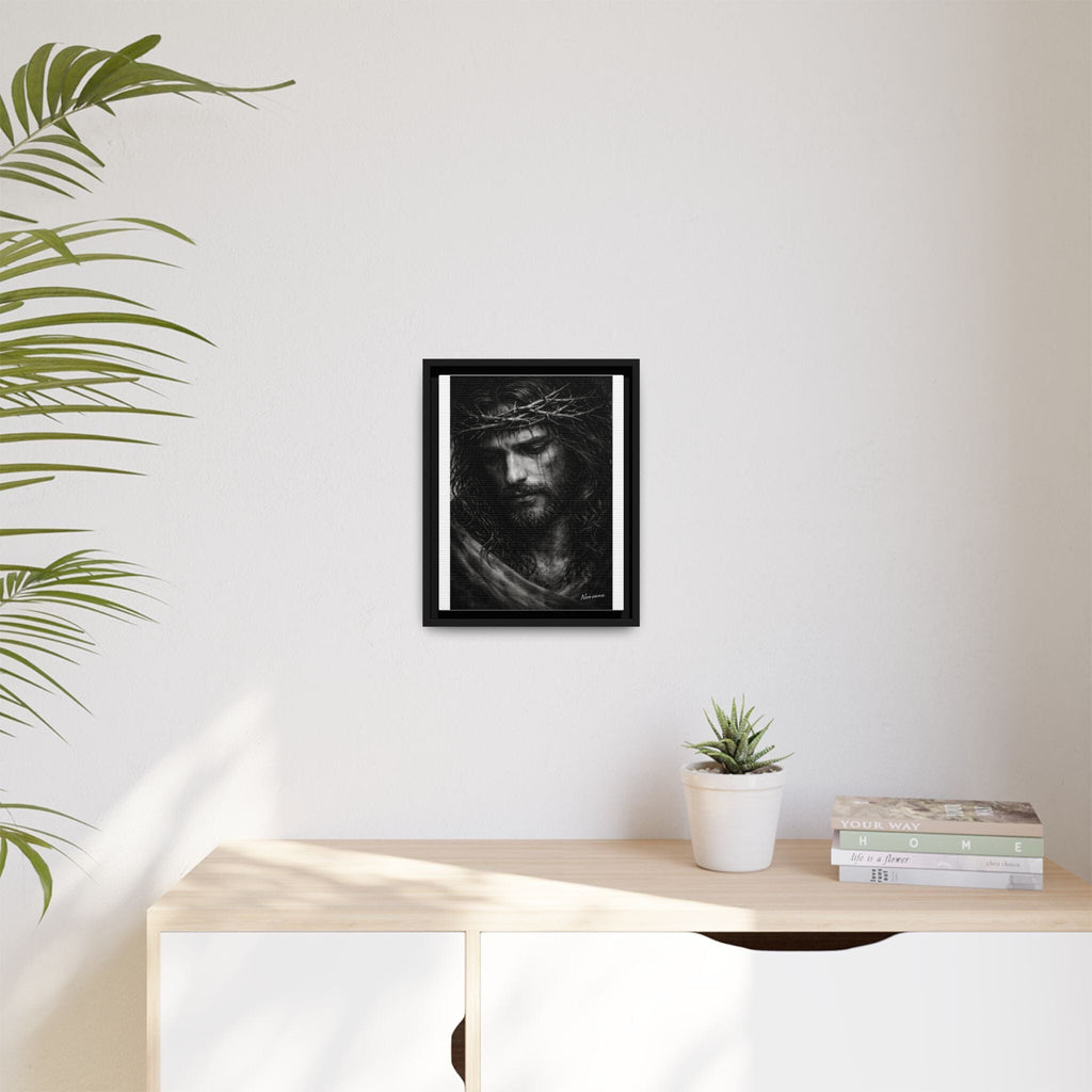 Norvane Crown of Sorrow Jesus Canvas Print – Black & White Christian Wall Art Canvas Printify 