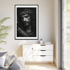 Norvane Crown of Sorrow Jesus Canvas Print – Black & White Christian Wall Art Canvas Printify 
