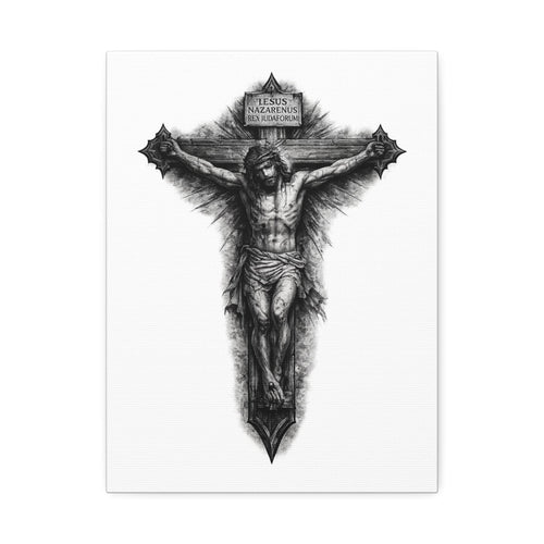 Norvane Crucifixion Jesus Canvas Print – Stretched Religious Wall Art Canvas Printify 12″ x 16″ (Vertical) 1.5" 