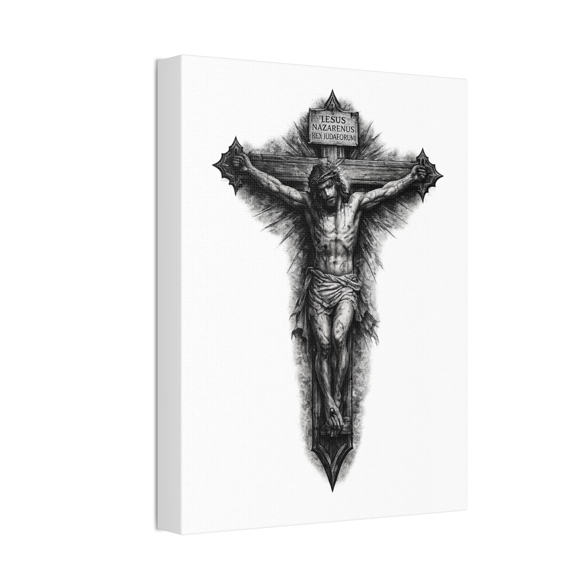 Norvane Crucifixion Jesus Canvas Print – Stretched Religious Wall Art Canvas Printify 
