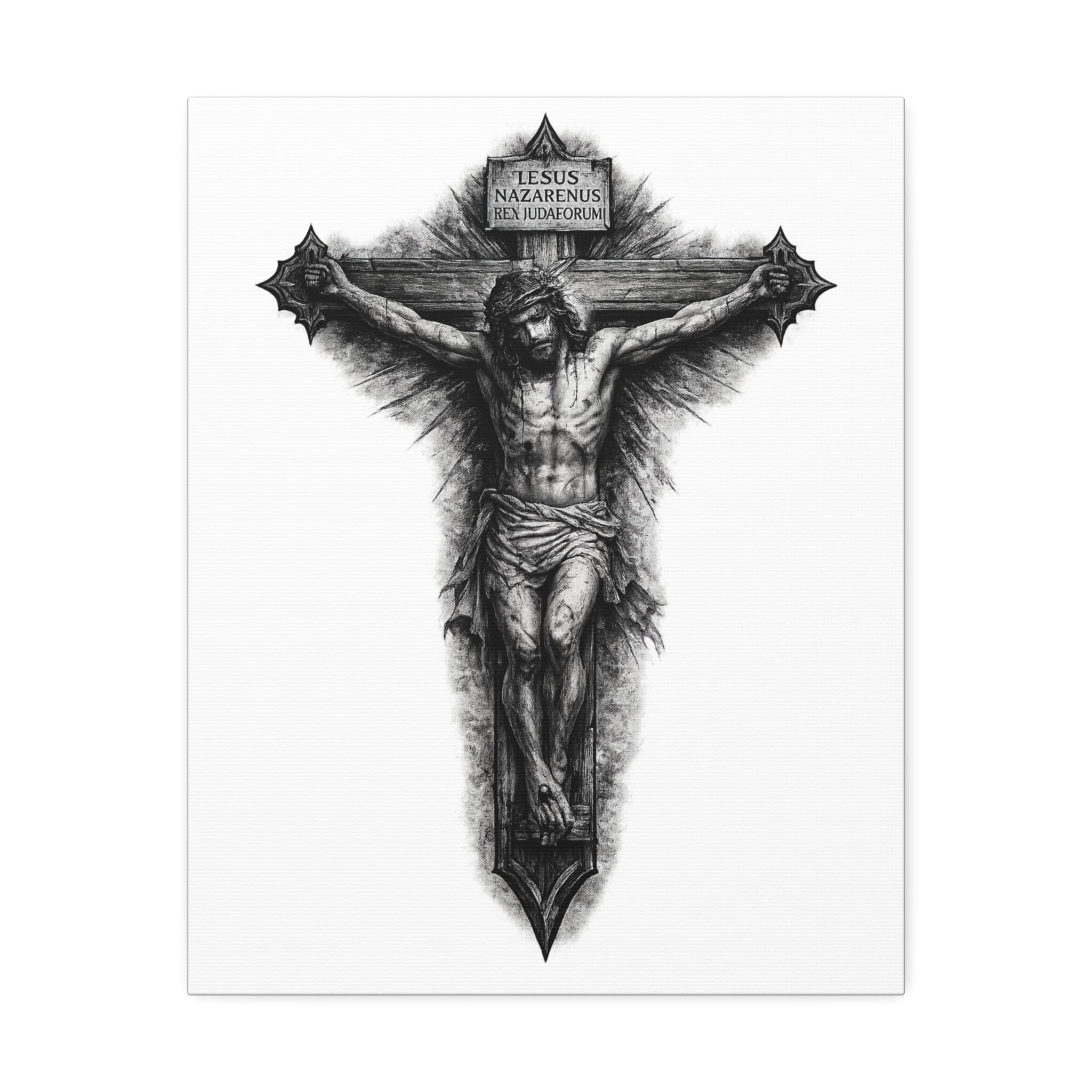 Norvane Crucifixion Jesus Canvas Print – Stretched Religious Wall Art Canvas Printify 16" x 20" (Vertical) 1.5" 