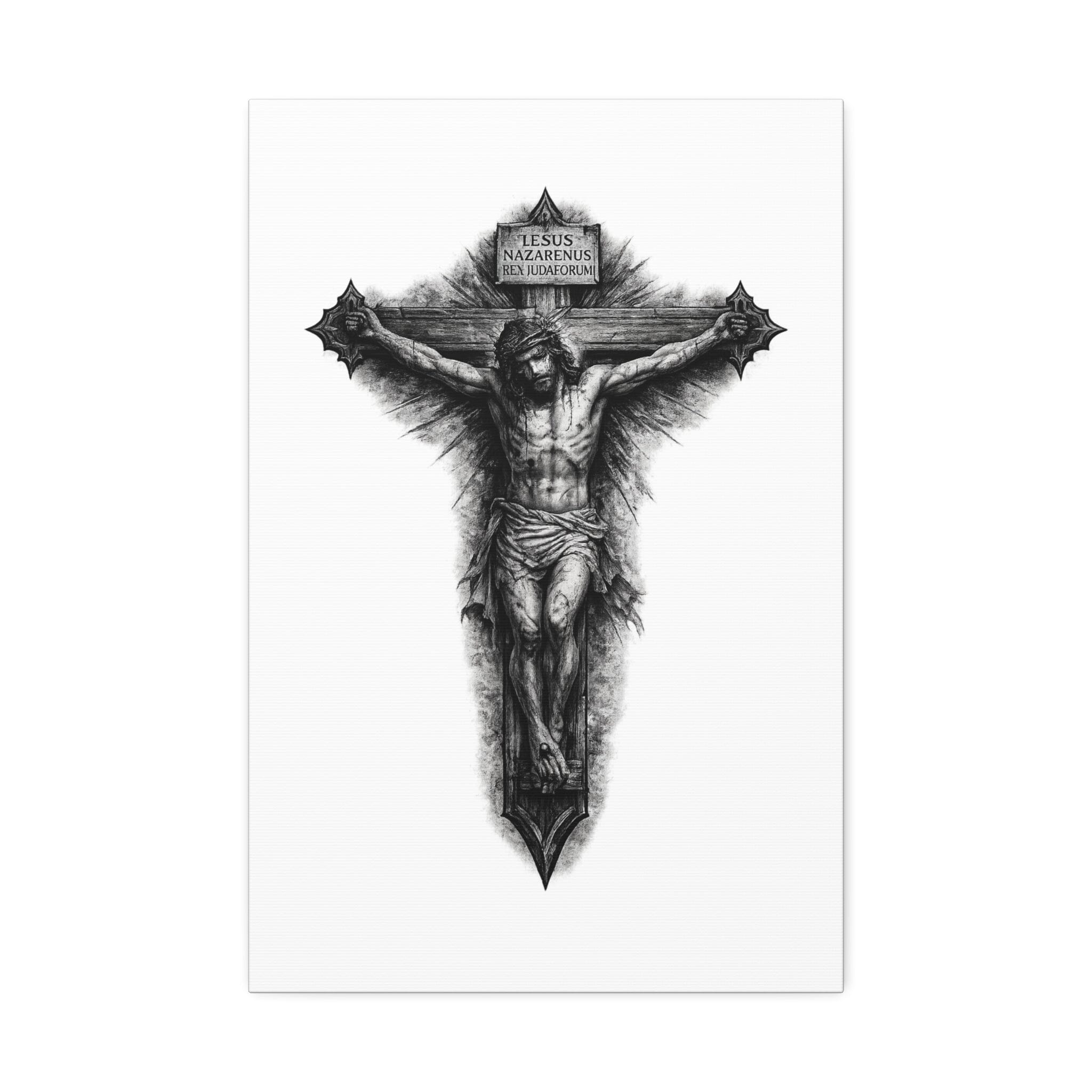 Norvane Crucifixion Jesus Canvas Print – Stretched Religious Wall Art Canvas Printify 16″ x 24″ (Vertical) 1.5" 