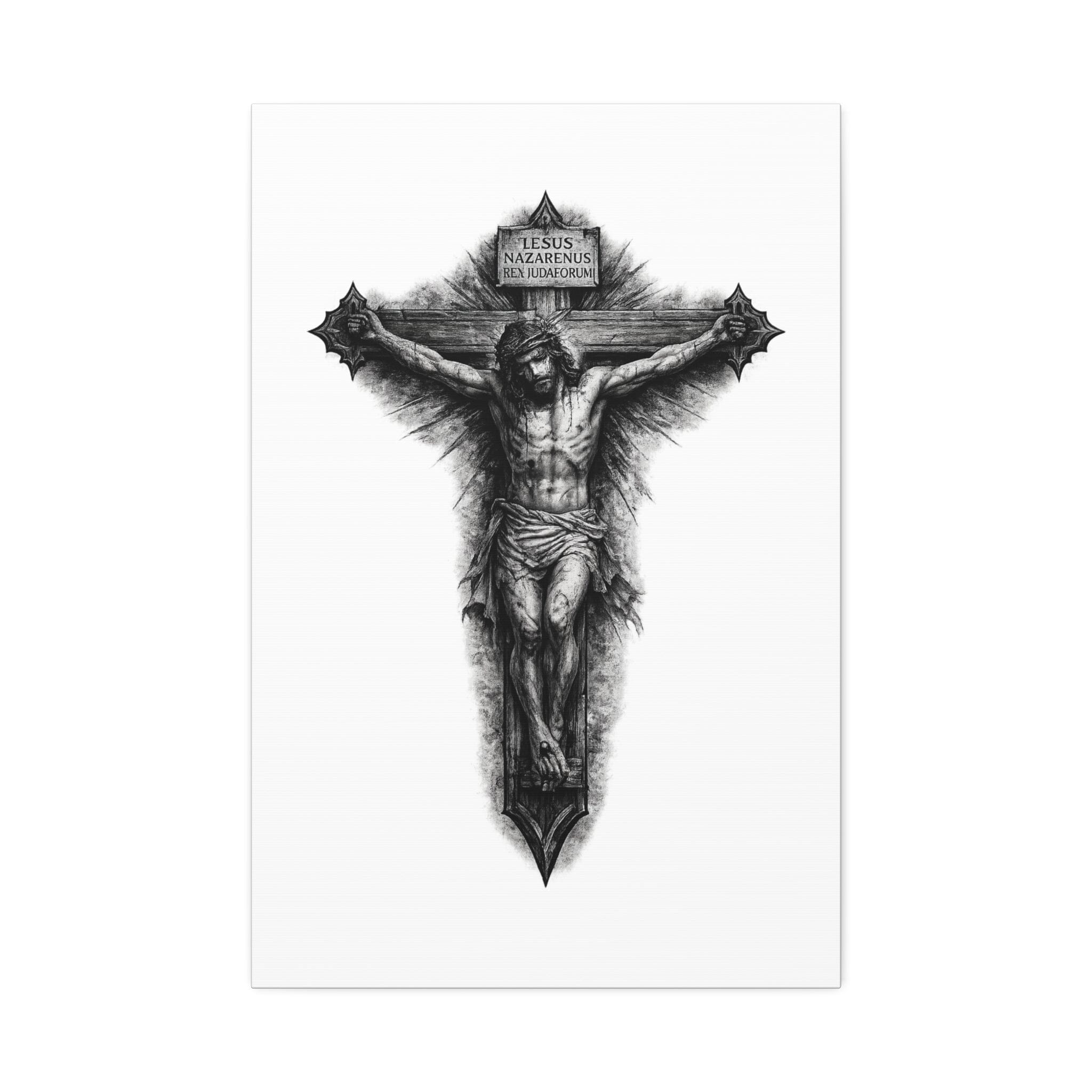 Norvane Crucifixion Jesus Canvas Print – Stretched Religious Wall Art Canvas Printify 20″ x 30″ (Vertical) 1.5" 