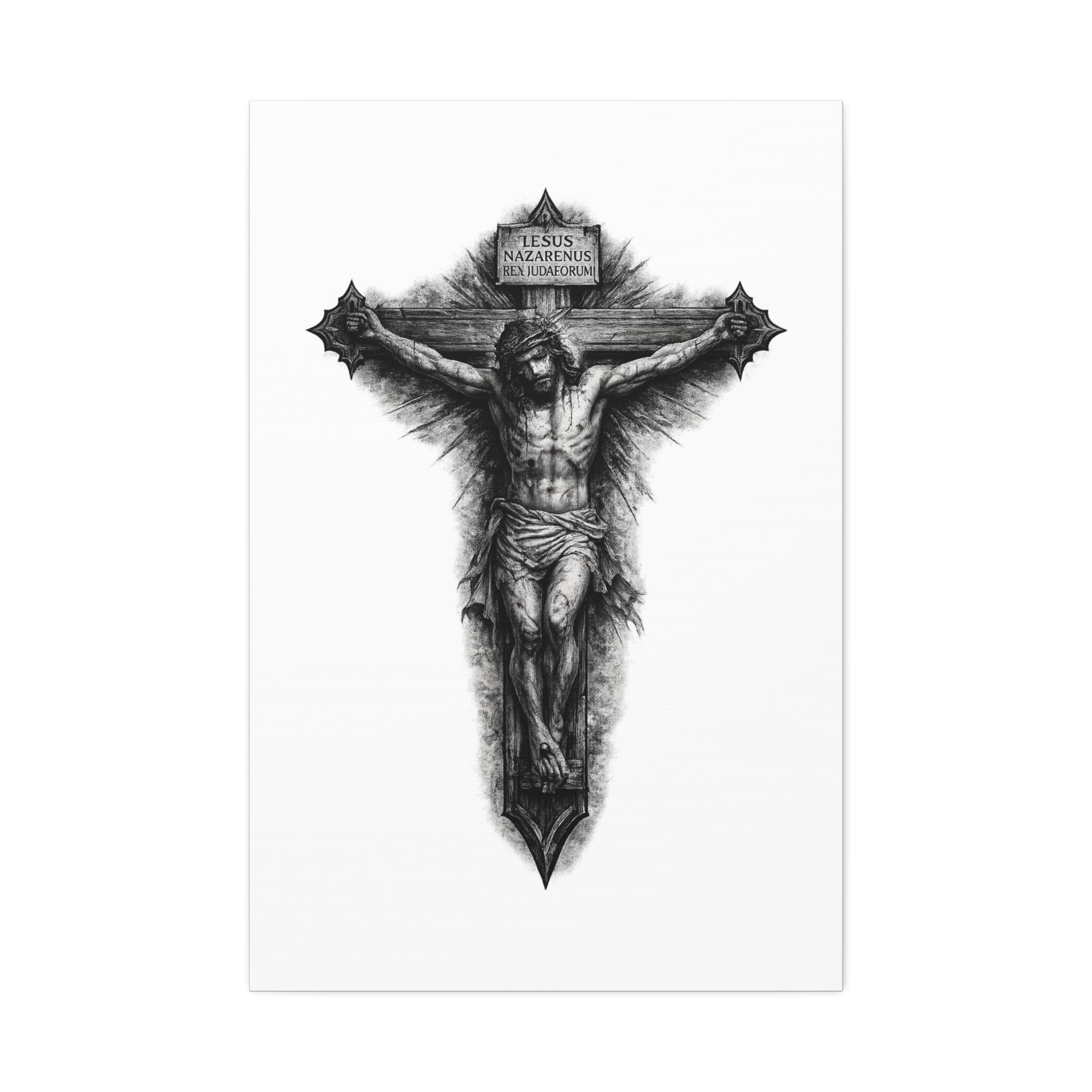 Norvane Crucifixion Jesus Canvas Print – Stretched Religious Wall Art Canvas Printify 24" x 36" (Vertical) 1.5" 