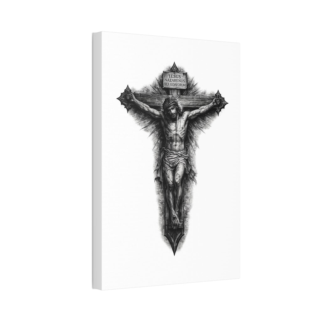 Norvane Crucifixion Jesus Canvas Print – Stretched Religious Wall Art Canvas Printify 