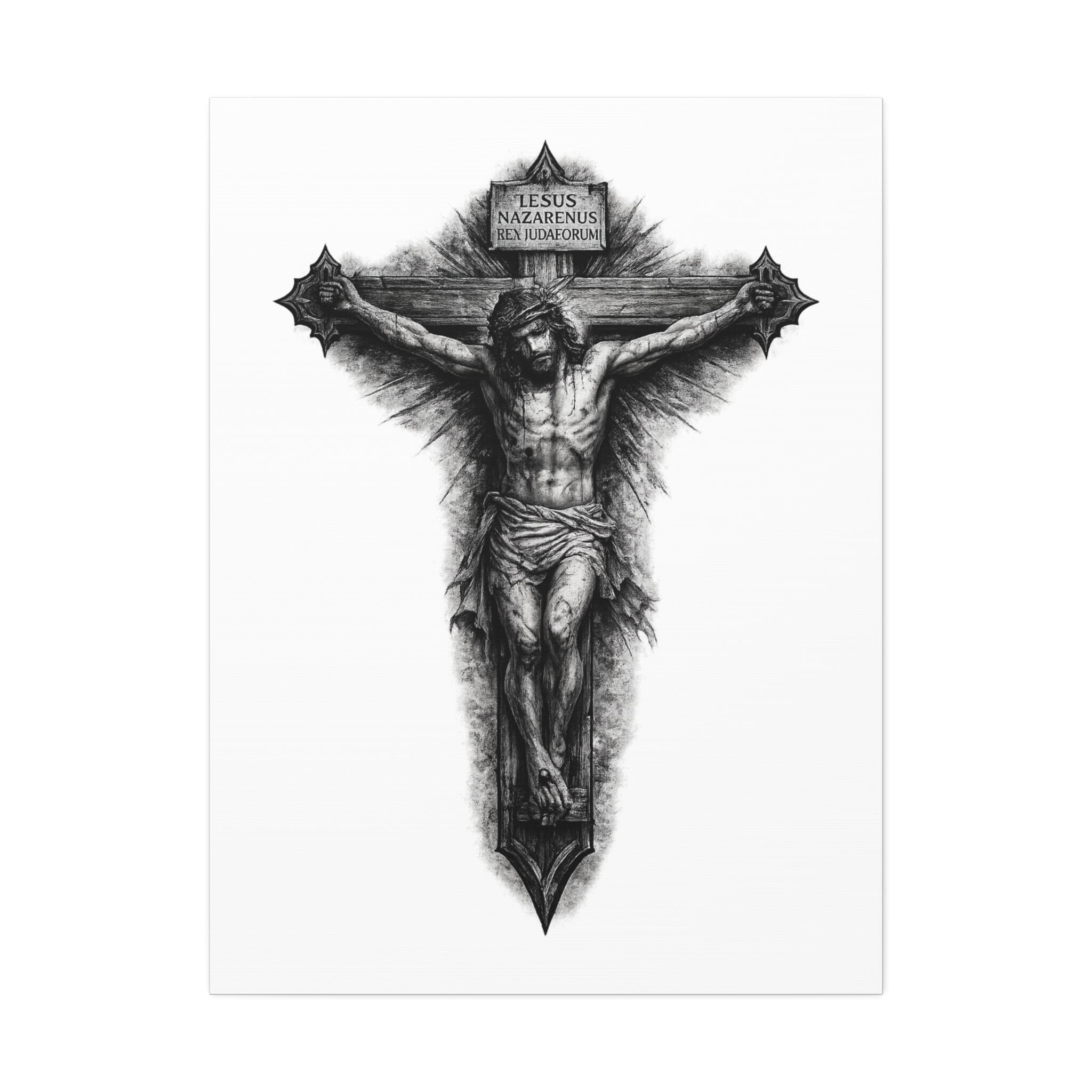 Norvane Crucifixion Jesus Canvas Print – Stretched Religious Wall Art Canvas Printify 30" x 40" (Vertical) 1.5" 