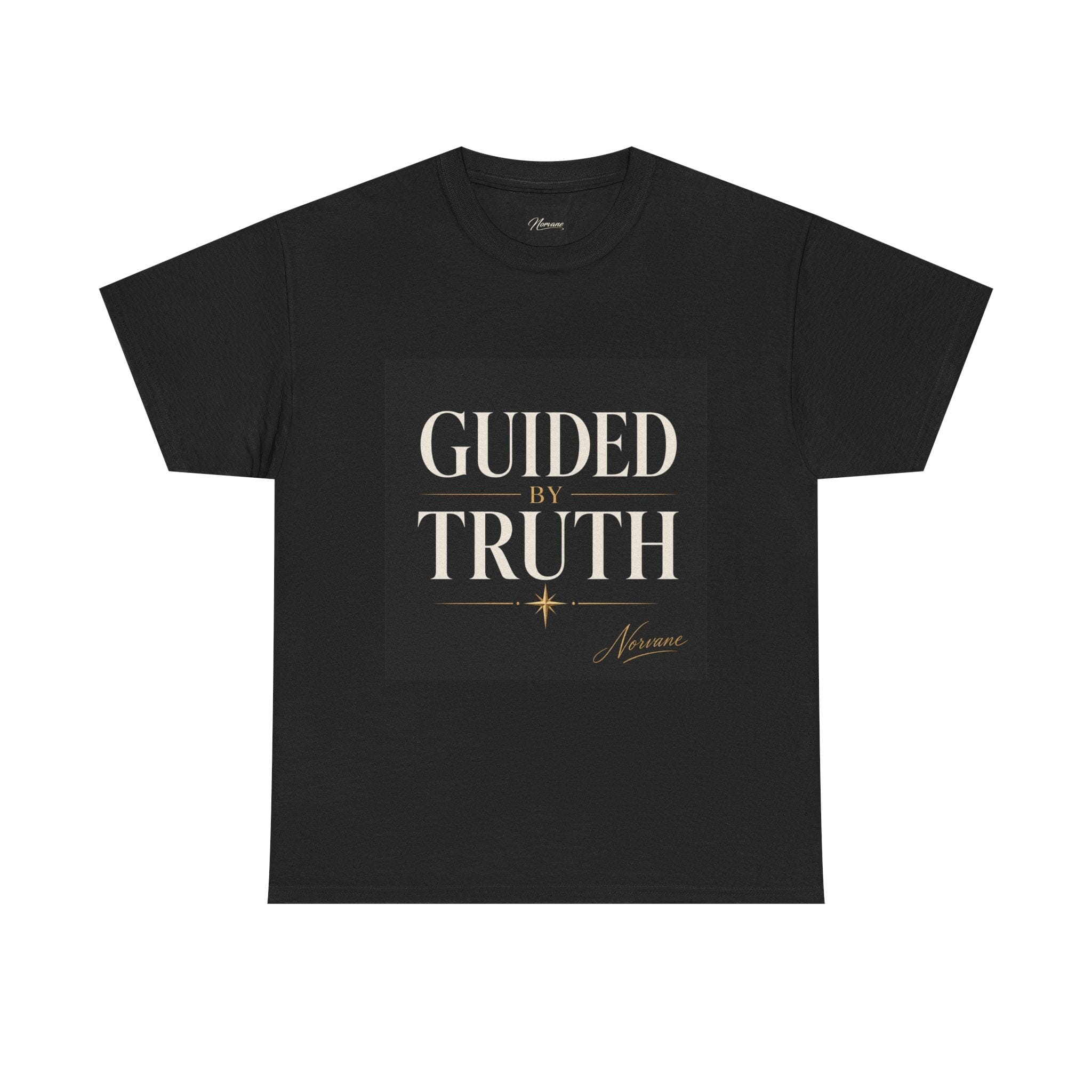 Norvane Guided By Truth T-Shirt – Inspirational Christian Graphic Tee T-Shirt Printify Black S 