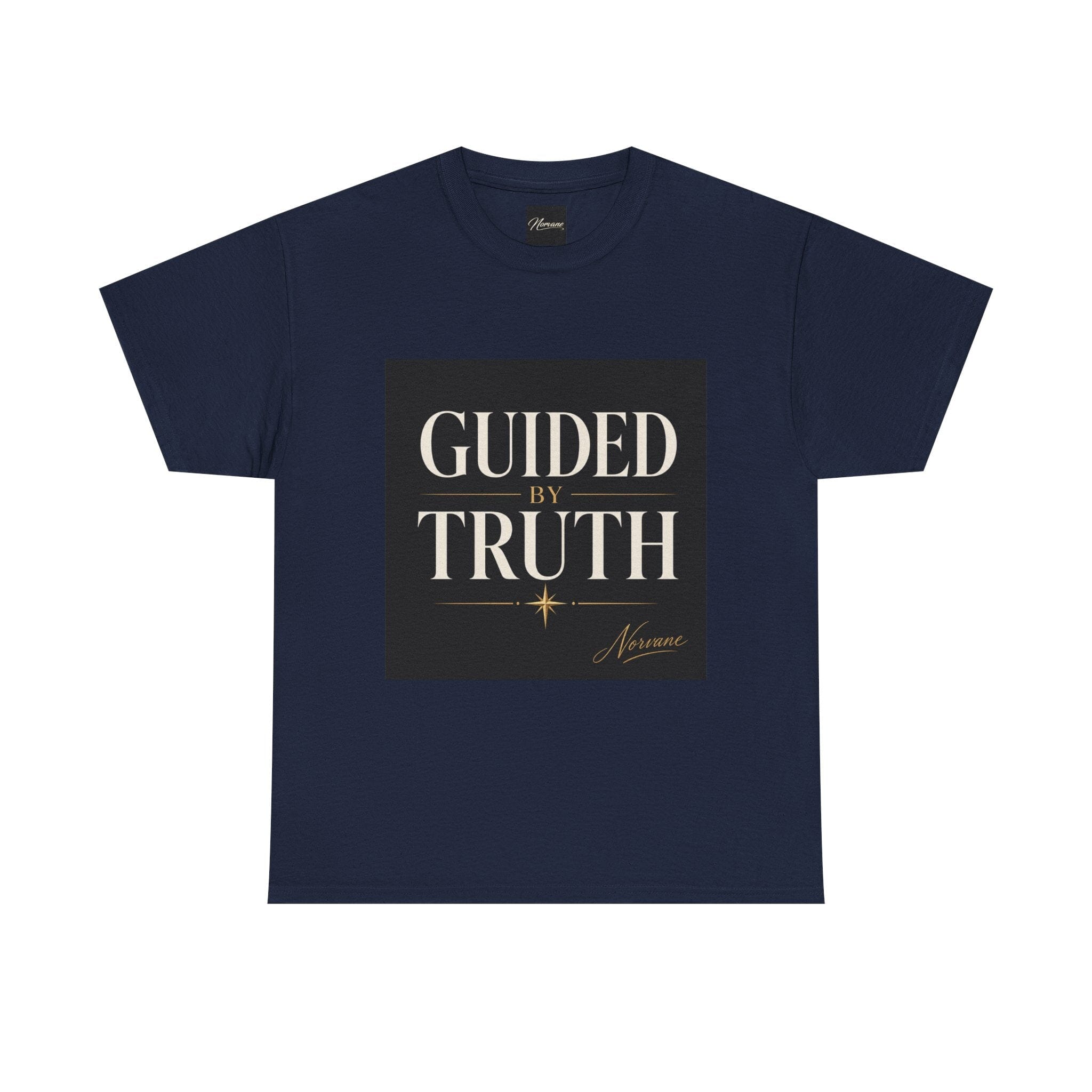 Norvane Guided By Truth T-Shirt – Inspirational Christian Graphic Tee T-Shirt Printify Navy S 