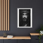 Norvane Jesus Crown of Thorns Canvas Print – Black & White Framed Wall Art Canvas Printify 