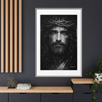 Norvane Jesus Crown of Thorns Canvas Print – Black & White Framed Wall Art Canvas Printify 