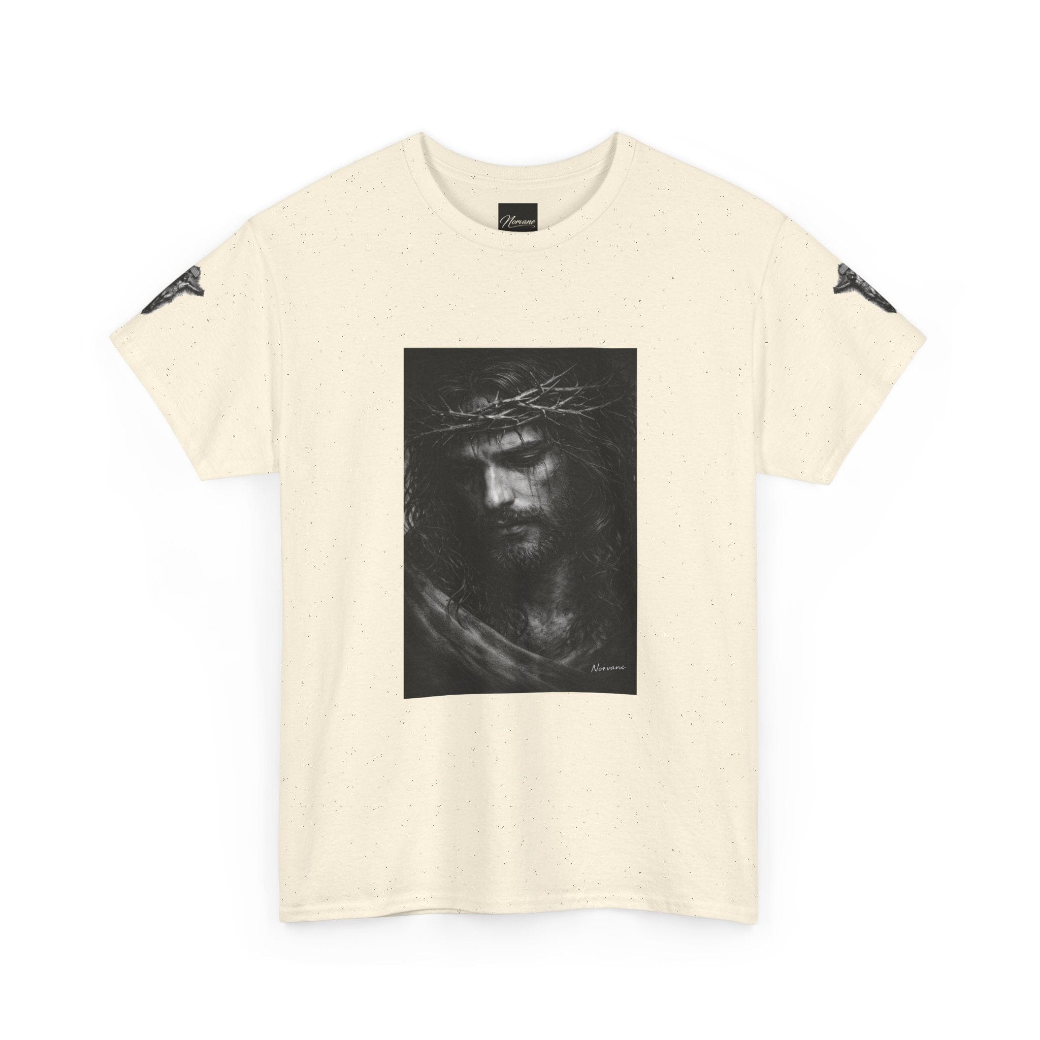 Norvane Jesus Portrait T-Shirt – Crown of Thorns Graphic Tee T-Shirt Printify 