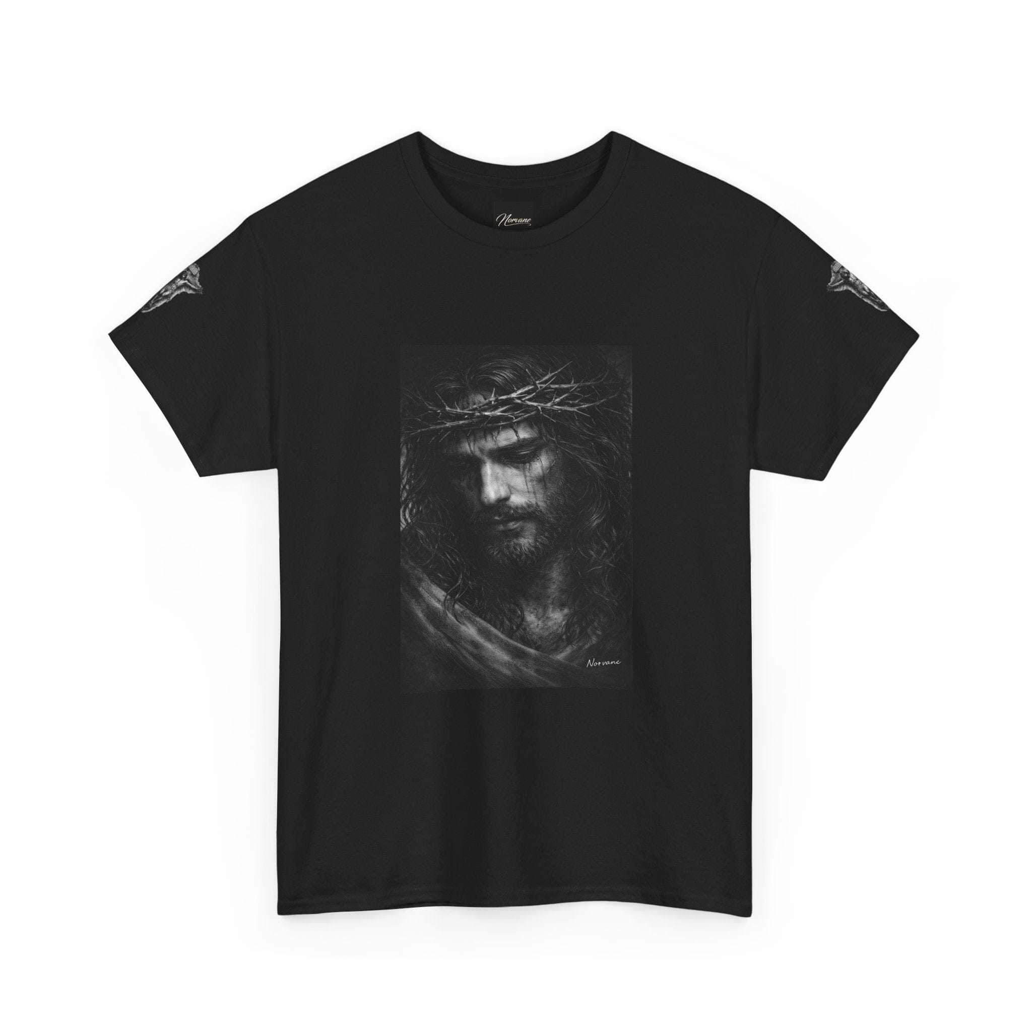 Norvane Jesus Portrait T-Shirt – Crown of Thorns Graphic Tee T-Shirt Printify 