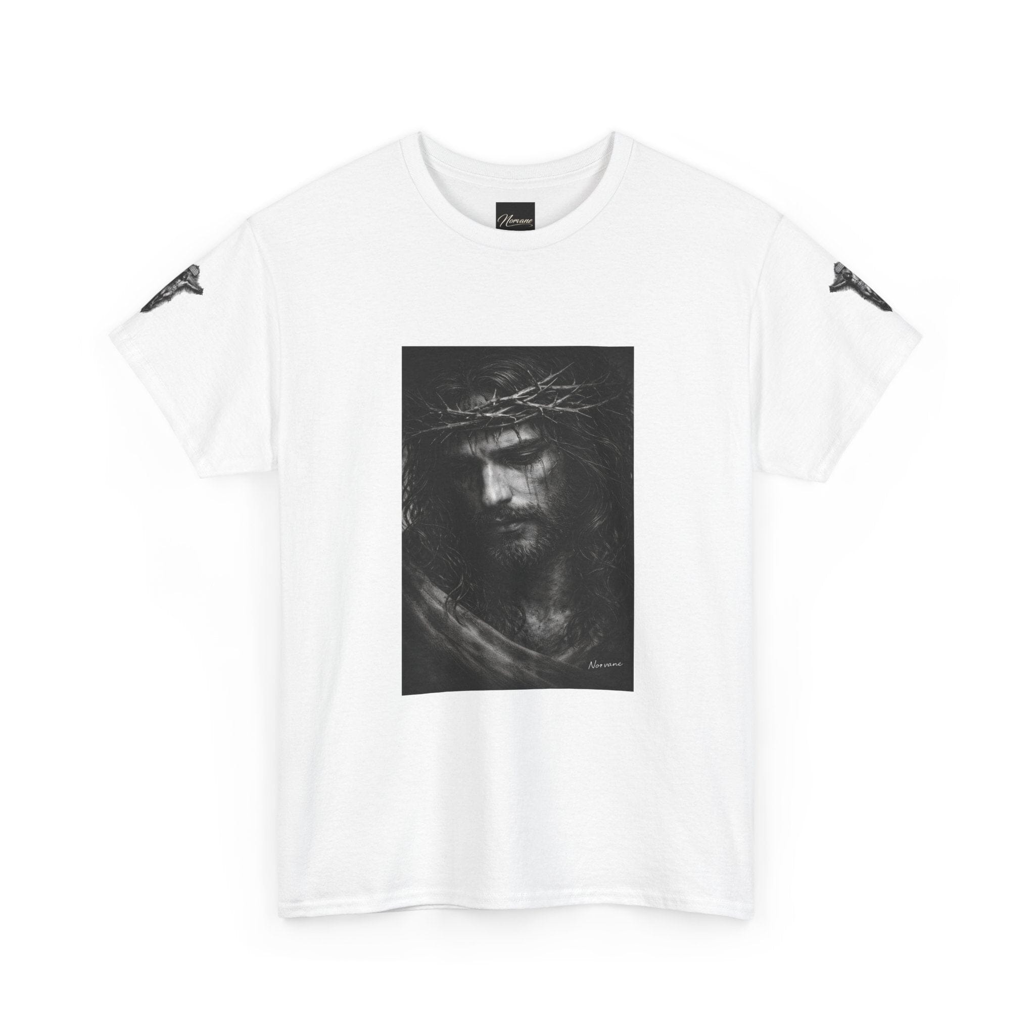Norvane Jesus Portrait T-Shirt – Crown of Thorns Graphic Tee T-Shirt Printify 