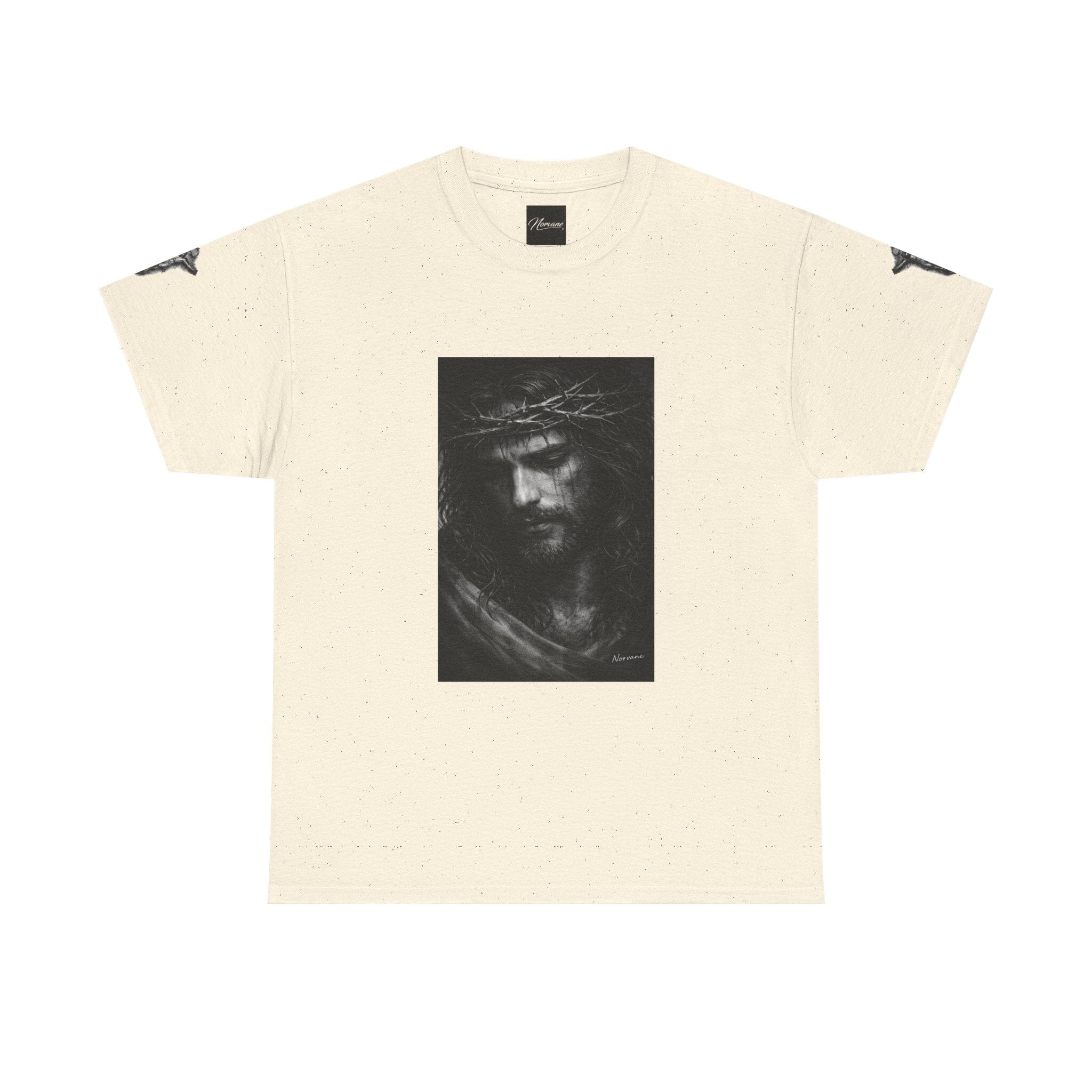 Norvane Jesus Portrait T-Shirt – Crown of Thorns Graphic Tee T-Shirt Printify Natural S 