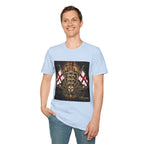 Norvane Lionheart England T-Shirt – Three Lions St George’s Cross Crest T-Shirt Printify 