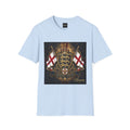 Norvane Lionheart England T-Shirt – Three Lions St George’s Cross Crest T-Shirt Printify Light Blue S 