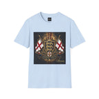 Norvane Lionheart England T-Shirt – Three Lions St George’s Cross Crest T-Shirt Printify Light Blue S 