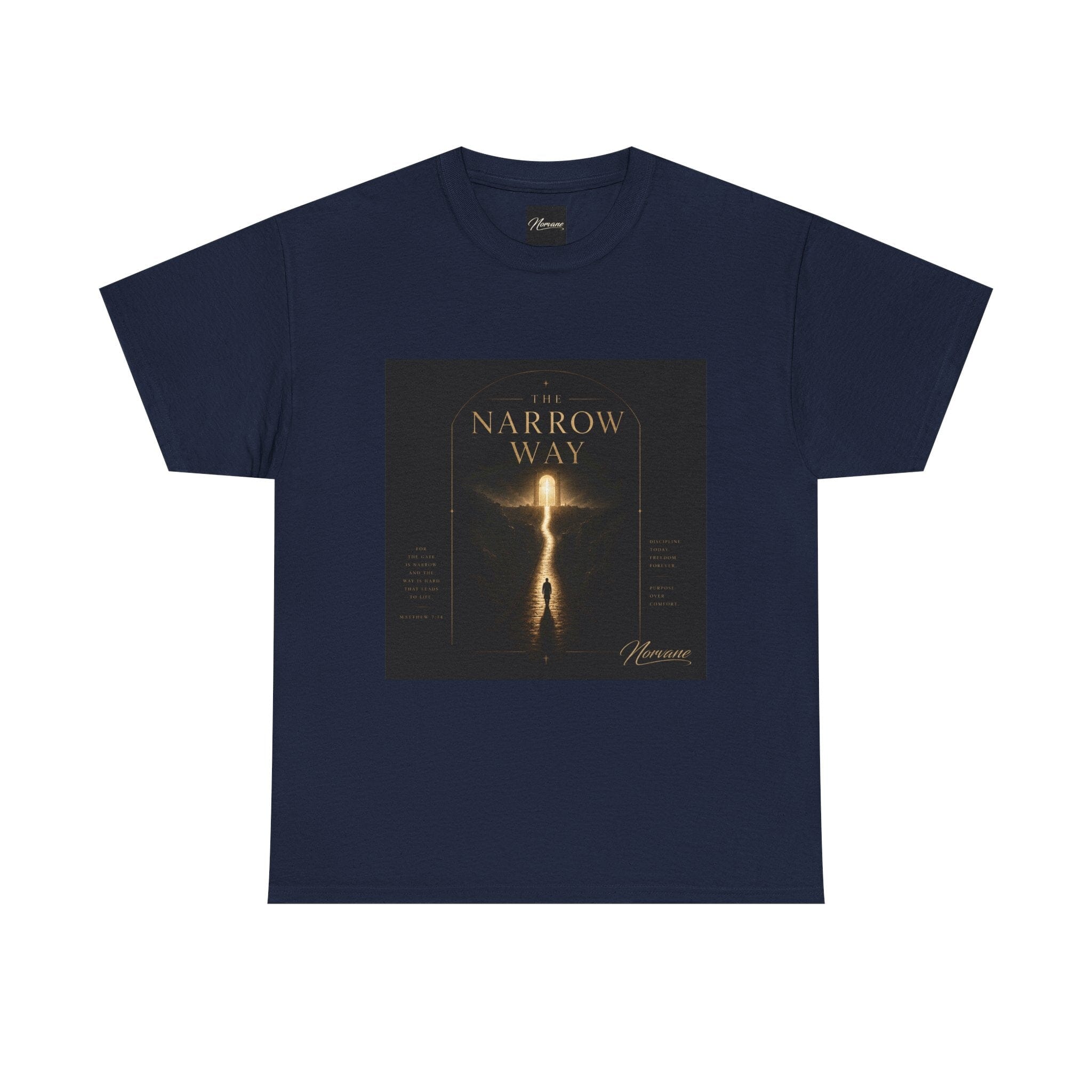 Norvane The Narrow Way T-Shirt – Inspirational Graphic Tee T-Shirt Printify Navy S 