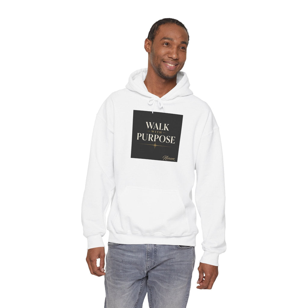 Norvane Walk With Purpose Hoodie – Inspirational Quote Pullover Hoodie Printify 