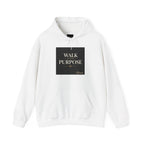 Norvane Walk With Purpose Hoodie – Inspirational Quote Pullover Hoodie Printify S White 