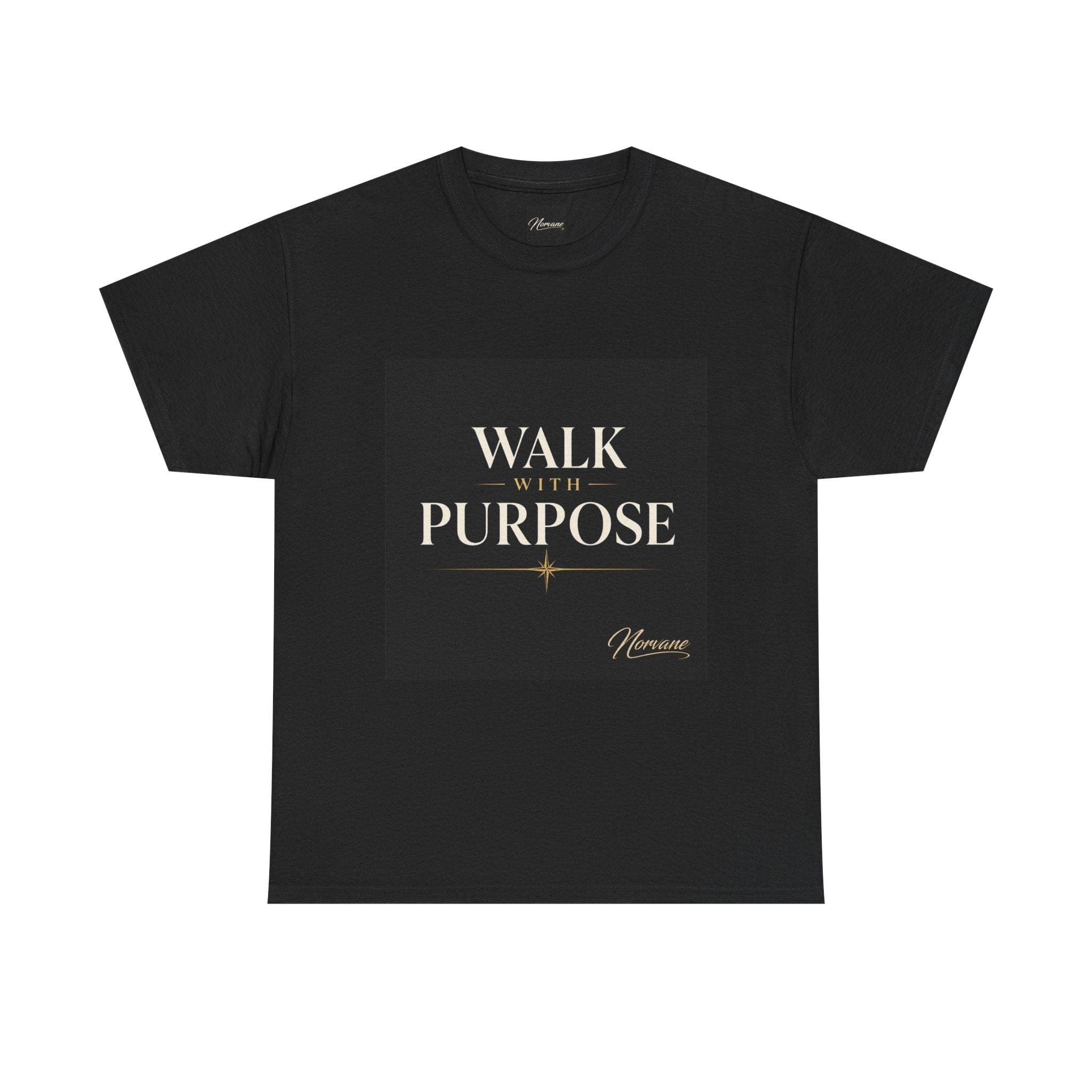 Norvane Walk With Purpose T-Shirt – Inspirational Graphic Tee T-Shirt Printify Black S 