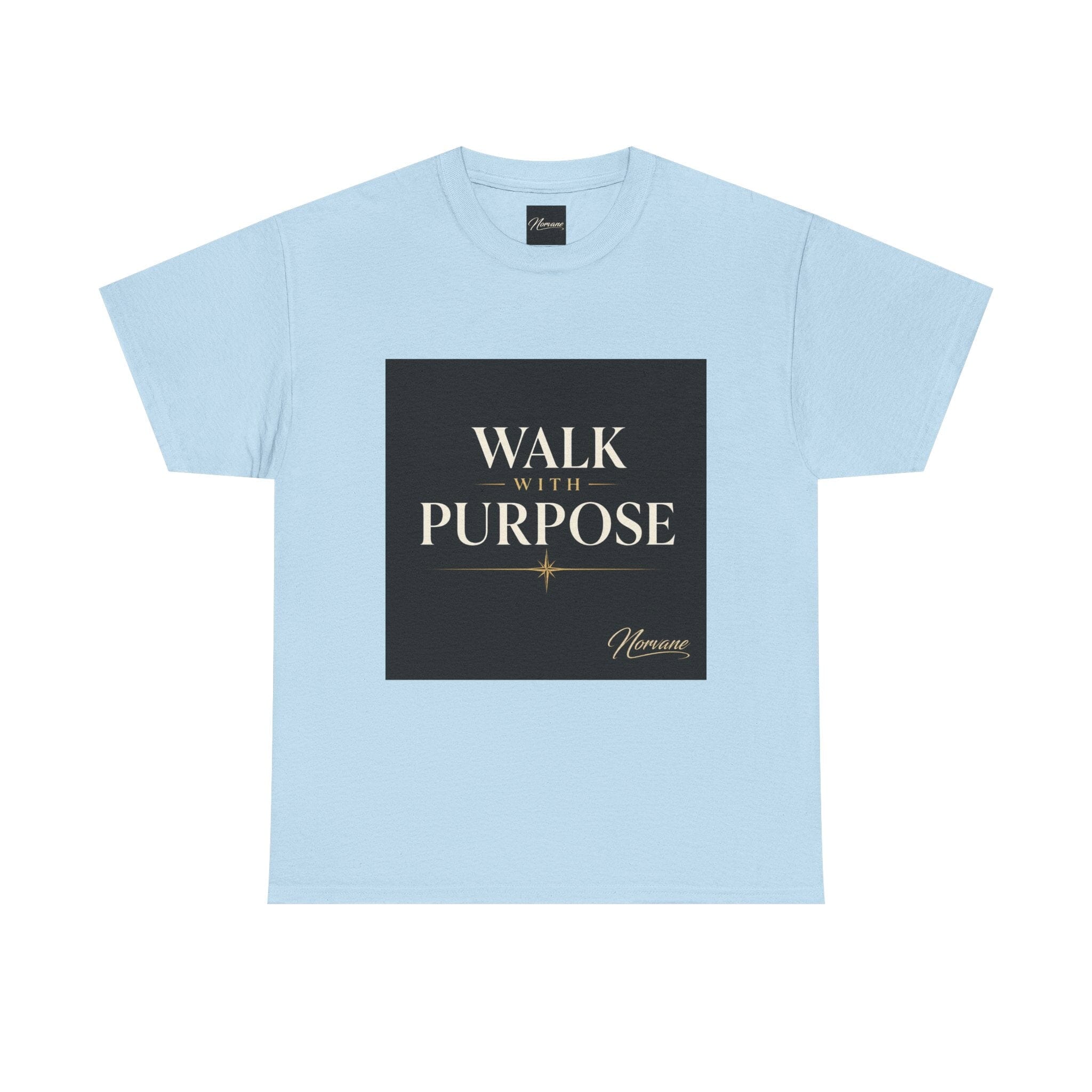 Norvane Walk With Purpose T-Shirt – Inspirational Graphic Tee T-Shirt Printify Light Blue S 