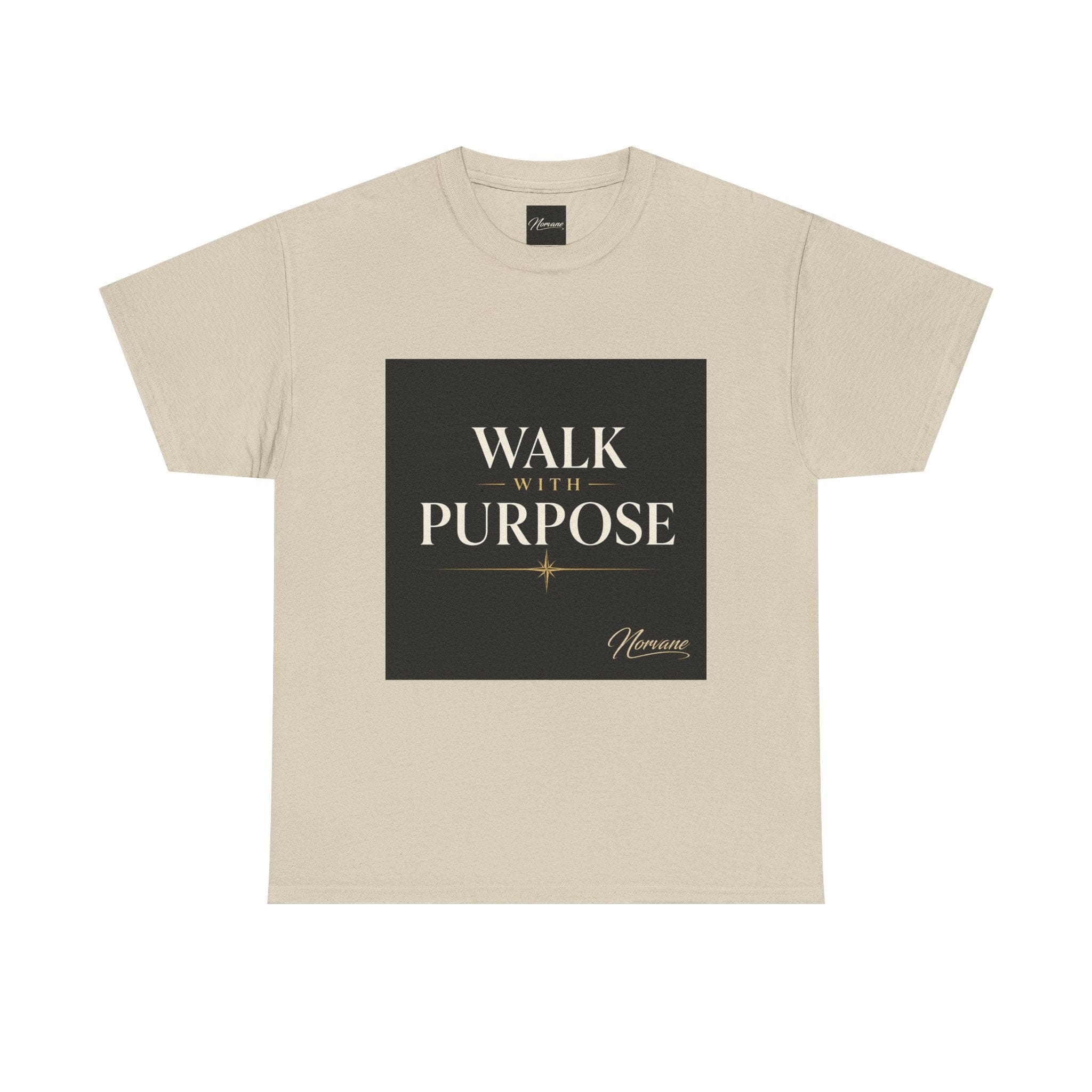 Norvane Walk With Purpose T-Shirt – Inspirational Graphic Tee T-Shirt Printify Sand S 