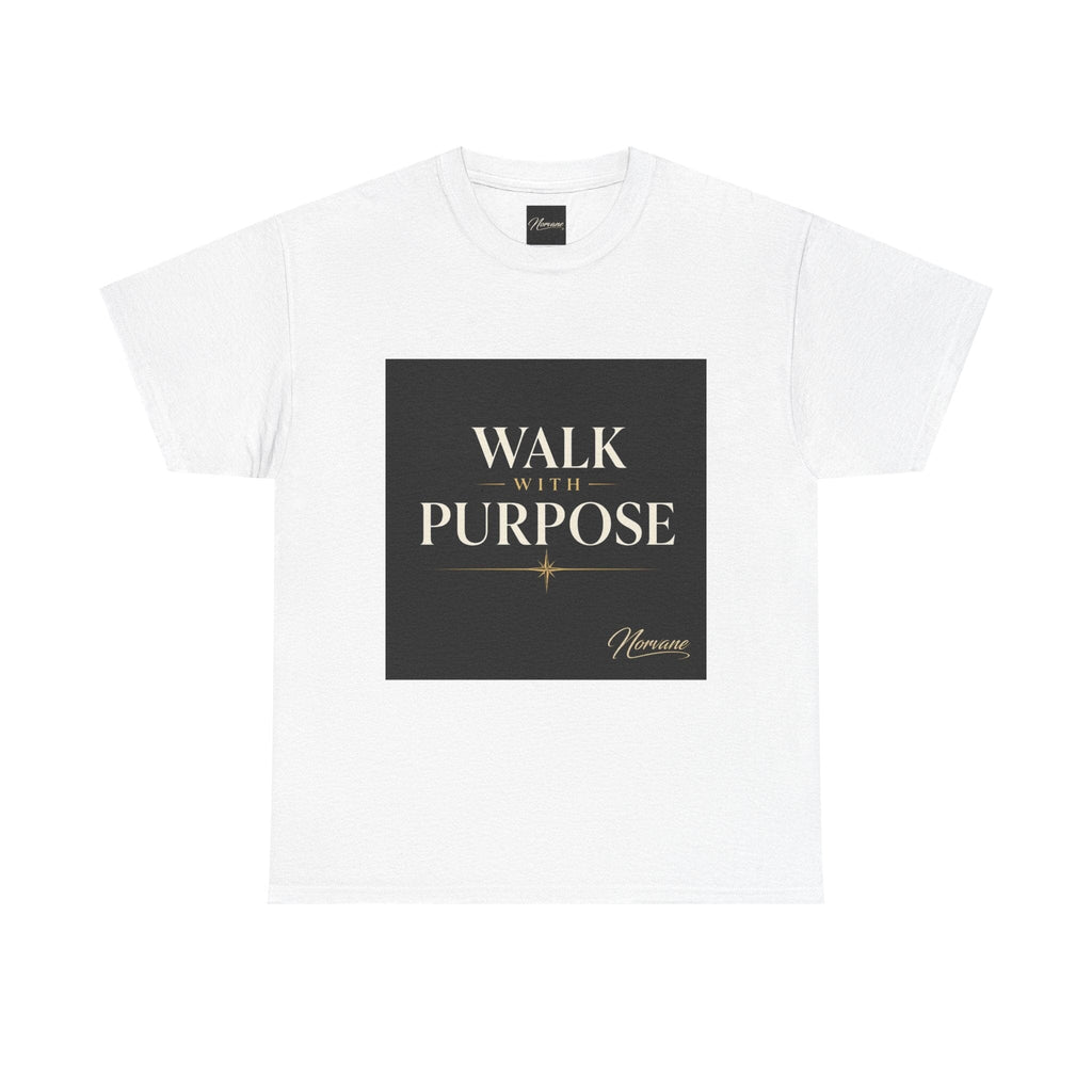 Norvane Walk With Purpose T-Shirt – Inspirational Graphic Tee T-Shirt Printify White S 