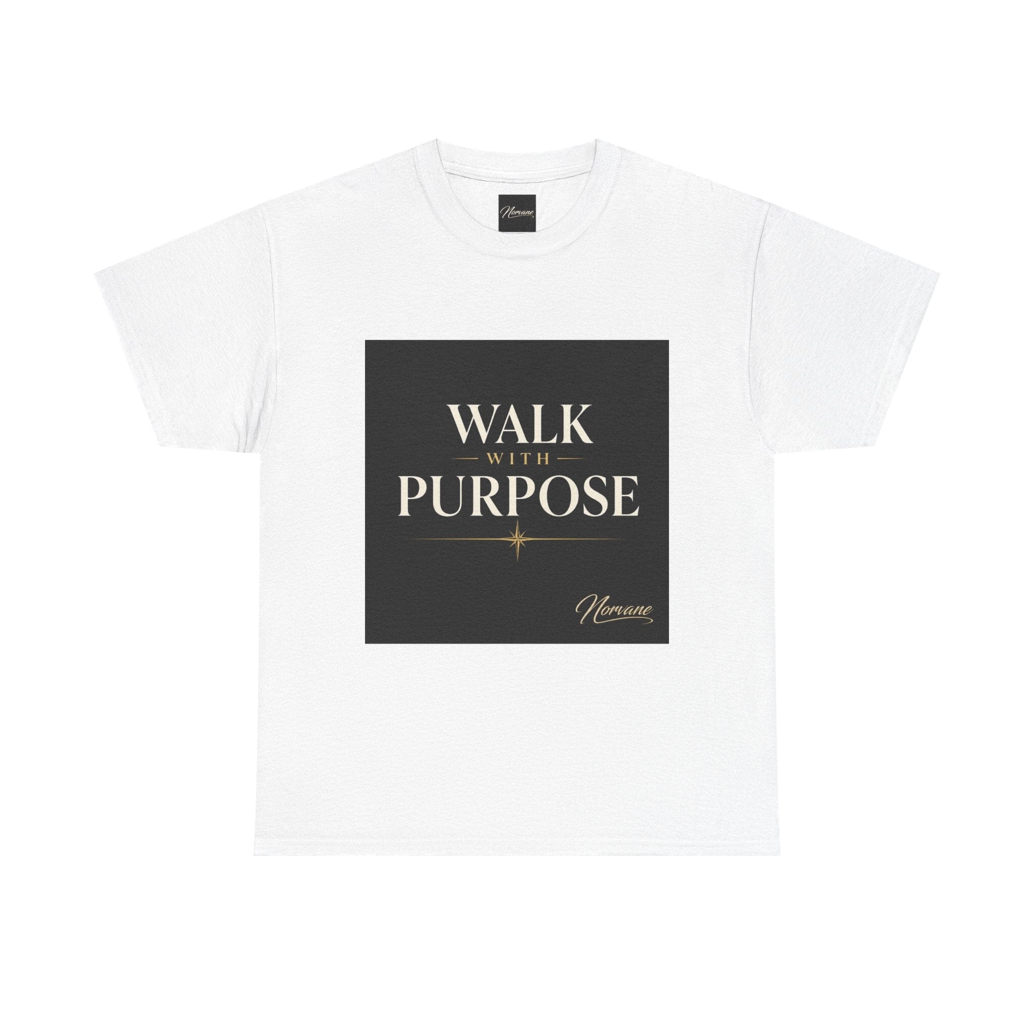 Norvane Walk With Purpose T-Shirt – Inspirational Graphic Tee T-Shirt Printify White S 